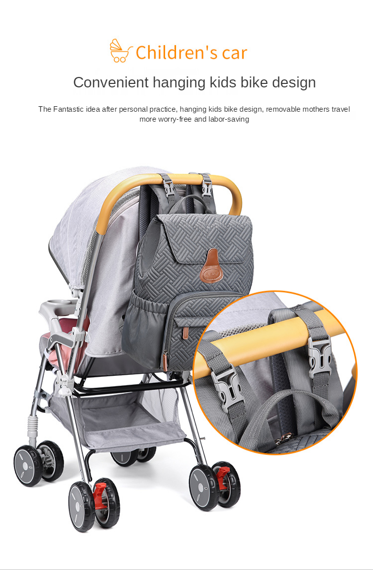 Polyester 600D Multifunctional Diaper Bag Backpack 1.12kg 10*30*13cm
