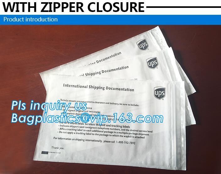 Clear Adhesive Back, Packing List / Shipping Label Envelope Pouches, seal envelope courier bag express custom mailing ba
