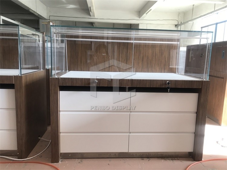 6500k LED Light Jewellery Shop Counter Showcase 1100*550*1150mm