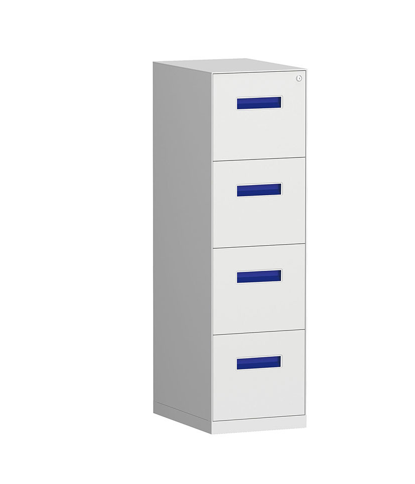 OEM ODM 5mm Edge Vertical 4 Drawer Filing Cabinet 0.6mm Thickness