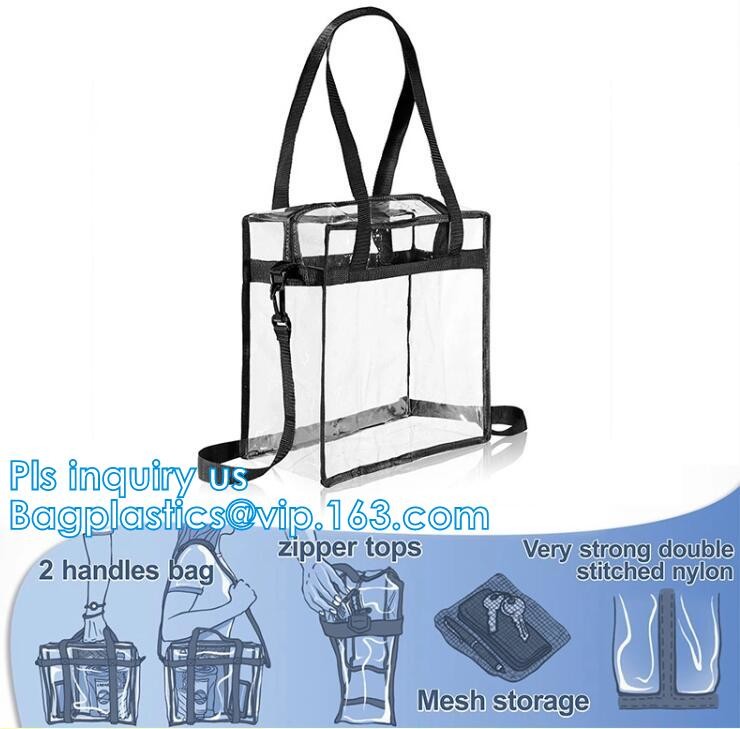 Reusable die cut handles promotional plastic bag, Promotional Items Transparent PVC Clear Bag, Promotional Cosmetic PVC