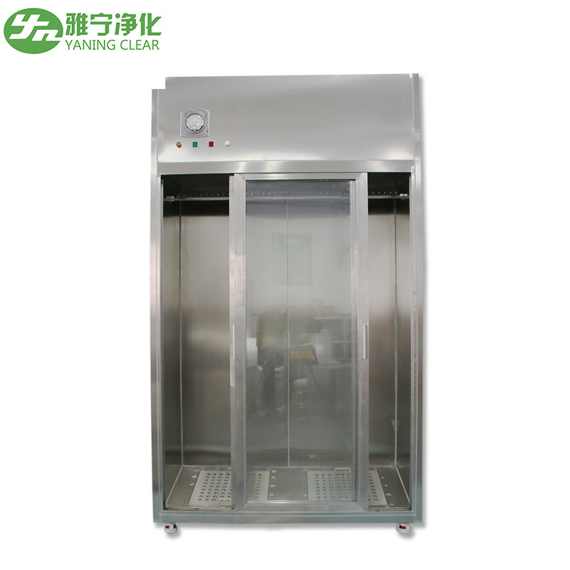 Sliding Door HEPA Stainless Steel Wardrobe Laminar Air Flow Garment Cabinet for Food Beverage Shops