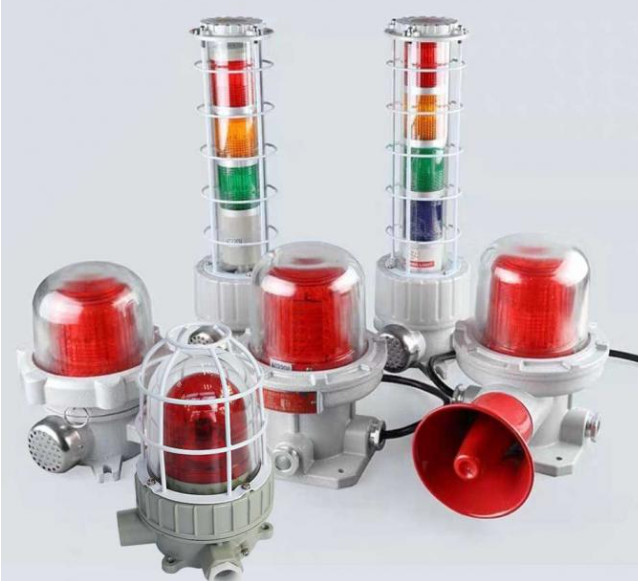 Waterproof Explosion Proof Led Light Alarm Audible And Visual Alarm 5-40W 180DB with 150 times/min