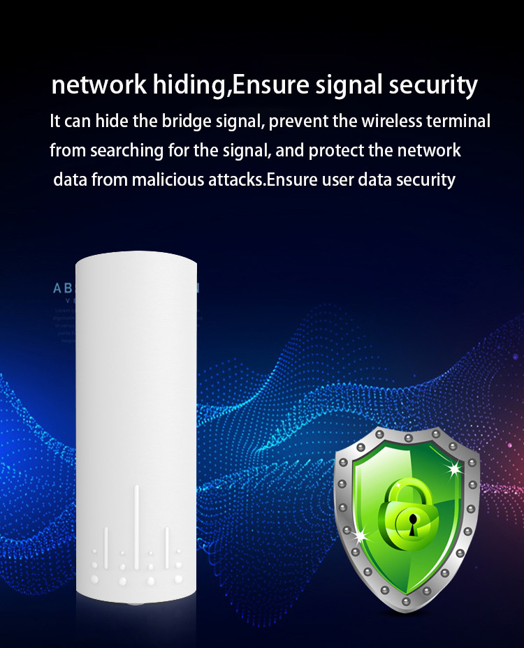 Rj45 Port Wireless Network Bridge 5.8g 900Mbps 5KM Long Range