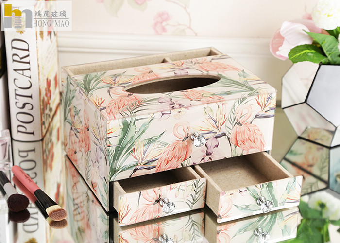 Beautiful Decorative Tissue Box / Tissue Storage Box For Office Lightweight