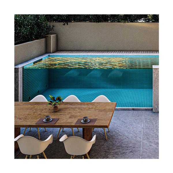 Hotel Backyard Fiberglass Infinity Pool with Acrylic Glass Design and Extra