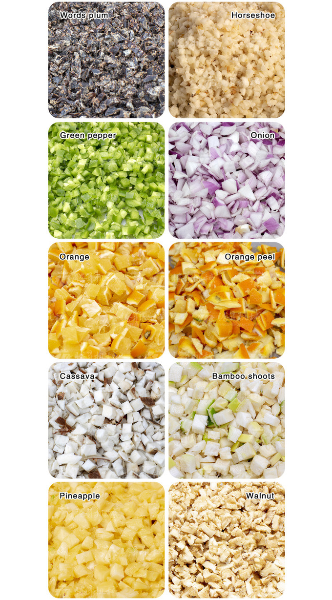1000KG/H Large 3d fruit and vegetable dicing machine commercial sweet potato pumpkin fruit automatic dicing machine