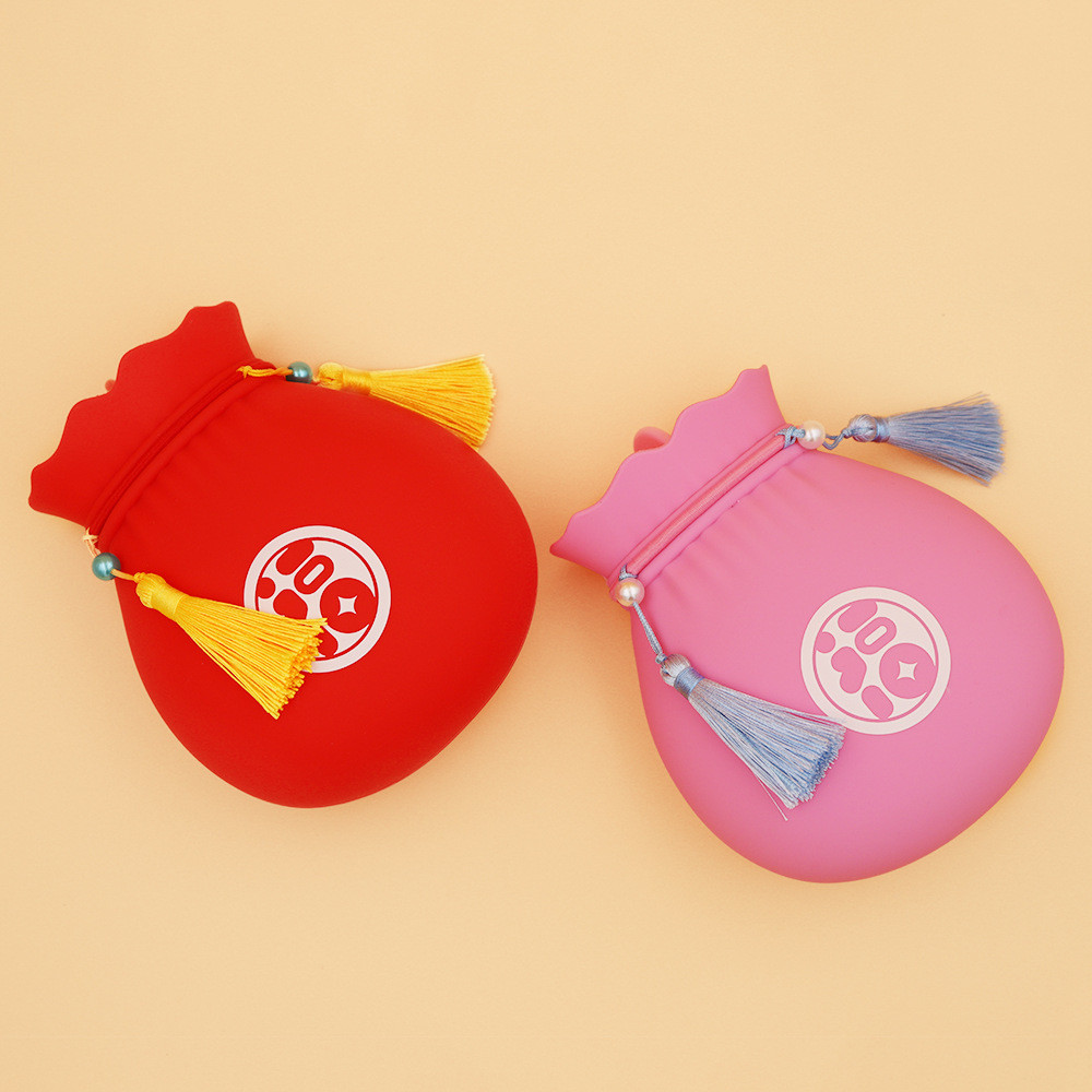 Mini Hot Water Bottle With Knitted Cover Silicone Hot Water Bag For Stomach Pain Relief Menstrual Cramps