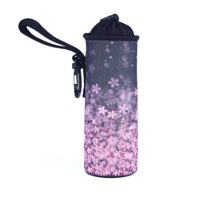 Wholesale Custom Collapsible Neoprene Water Bottle Cover with Handle