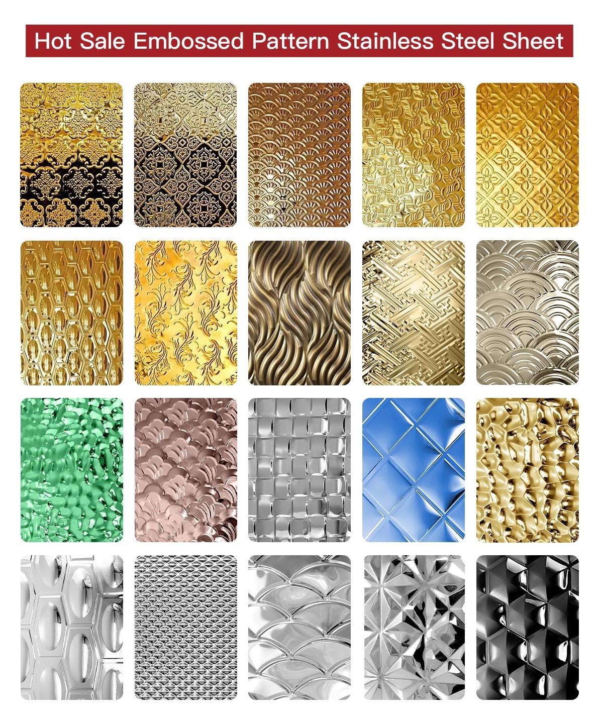 304 stainless steel decorative sheet with concave-convex lines metal sheet texture for wall decoration