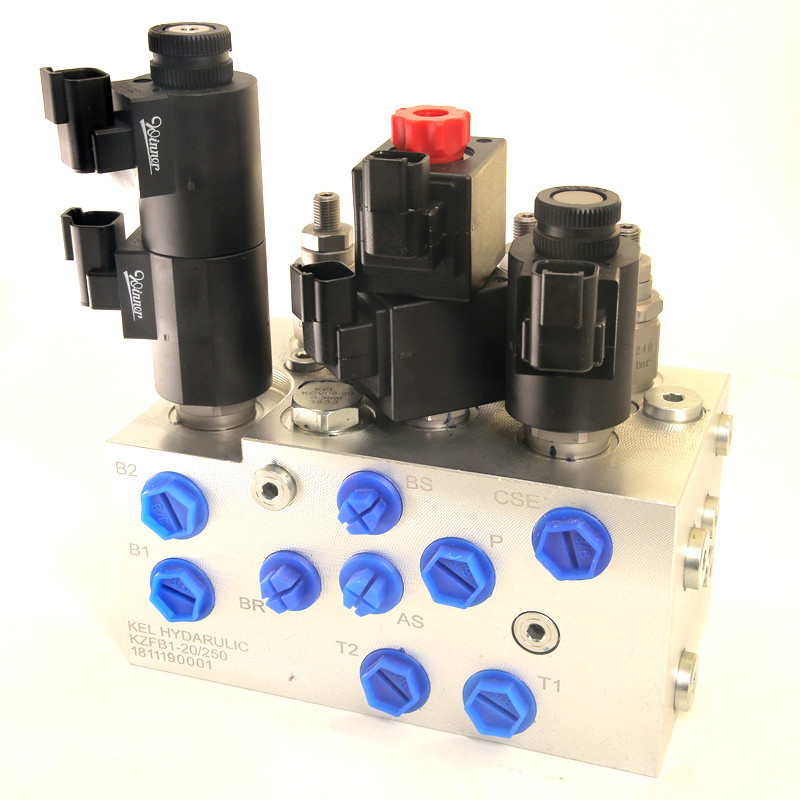 24V 6 Bank Hydraulic Valve Manifolds For Solenoid Valve Steel Block