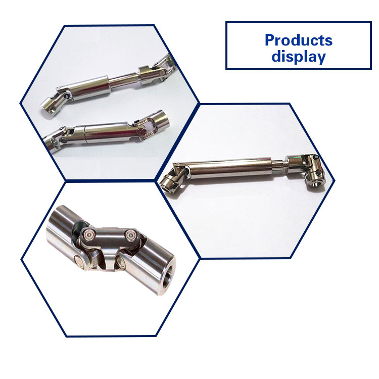 WSS Telescopic Small Universal Joint Shaft Coupling Flexible Silver Color
