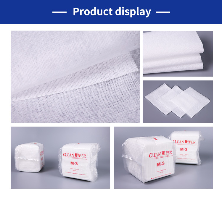 M-3 Series Super Tough Non Woven Lint Free Cleanroom Wipes Cross Lapping