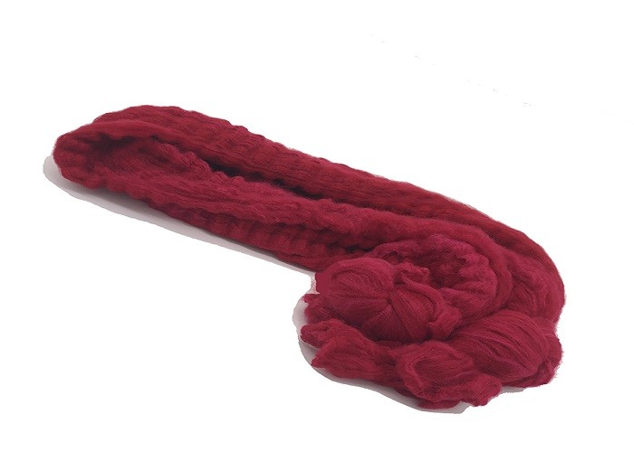 Dope Dyed Polyester Tow 100% Solid Polyester Raw Material 102mm