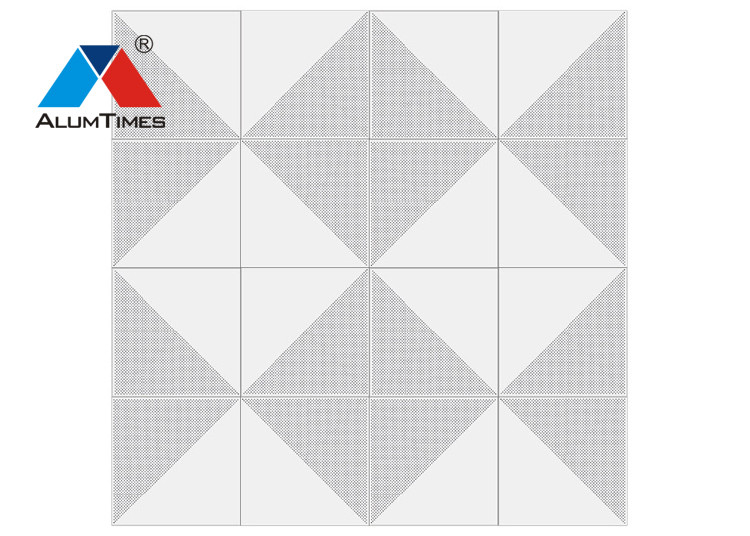 Sound Dampening Clip In Metal Ceiling Tiles Square Shape For Office Building
