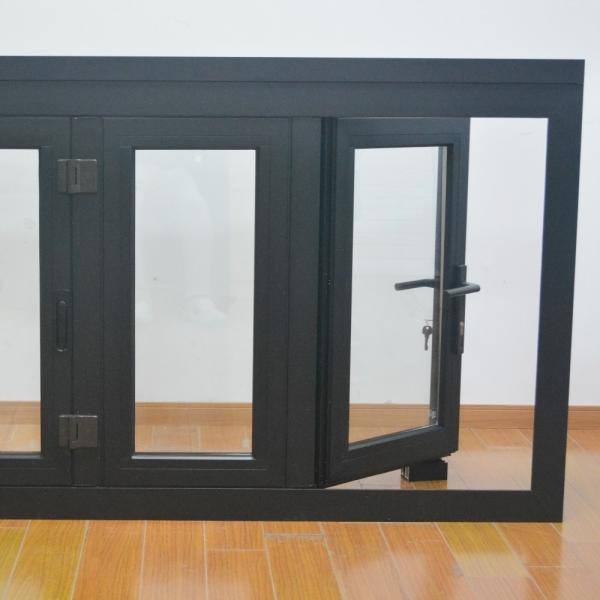 EPDM Sealing Aluminum Bifold Windows Modern Double Glass Soundproof House