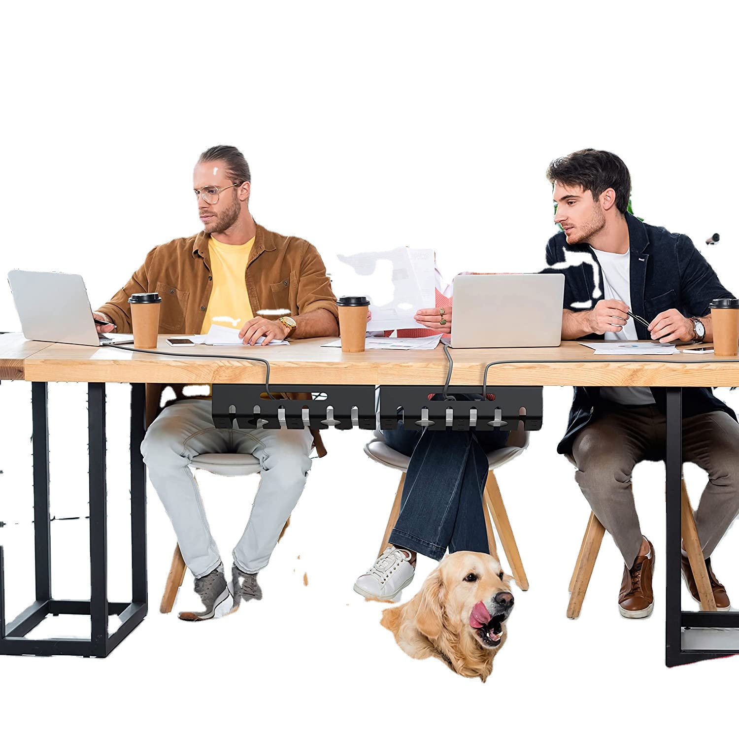 Adjustable and Removable Cable Management Tray for Home Office Sustainable Design