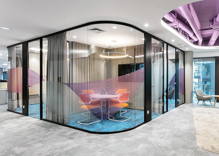 Premium Soundproof Design Frameless Double Glass Office Partition Walls