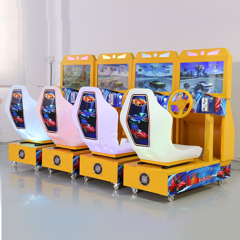 Mini Racing Game Machine Portable Car Driving Simulator for Kids Age 3 Years 50KG