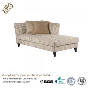 Modern Leisure Linen Chaise Lounge Couch For Hotel , Velvet Chaise Lounge