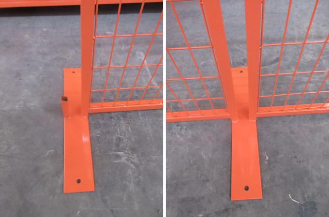 Orange Temporary Fencing Panels Rental For Theft Prevention / Crowd Control