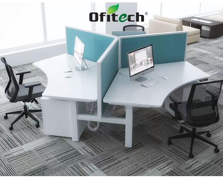 Metal Type Iron Electric L Shape Standing Desk Frame for Height Adjustable Workstation