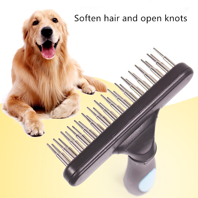 Double Row Dog Grooming Comb For Releasing Dead Hair