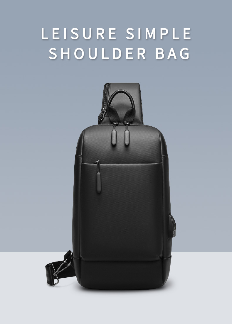 MingLu Anti Splash Fabric Men'S Single Strap Backpack Male Sling Bag