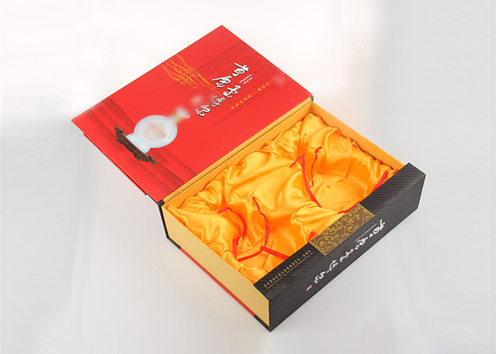 Chinese Style Rigid Paper Flip Cardboard Gift Boxes With Pantone & CMYK