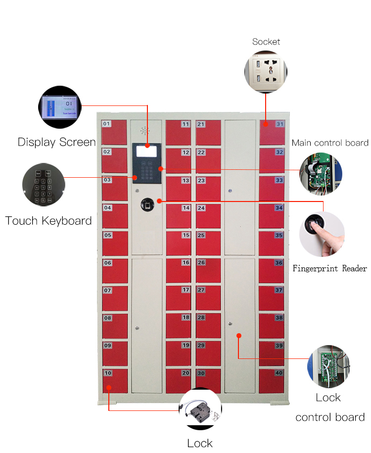 Outdoor Bluetooth Password Smart Staff Electronic Storage Locker Self Pick Up