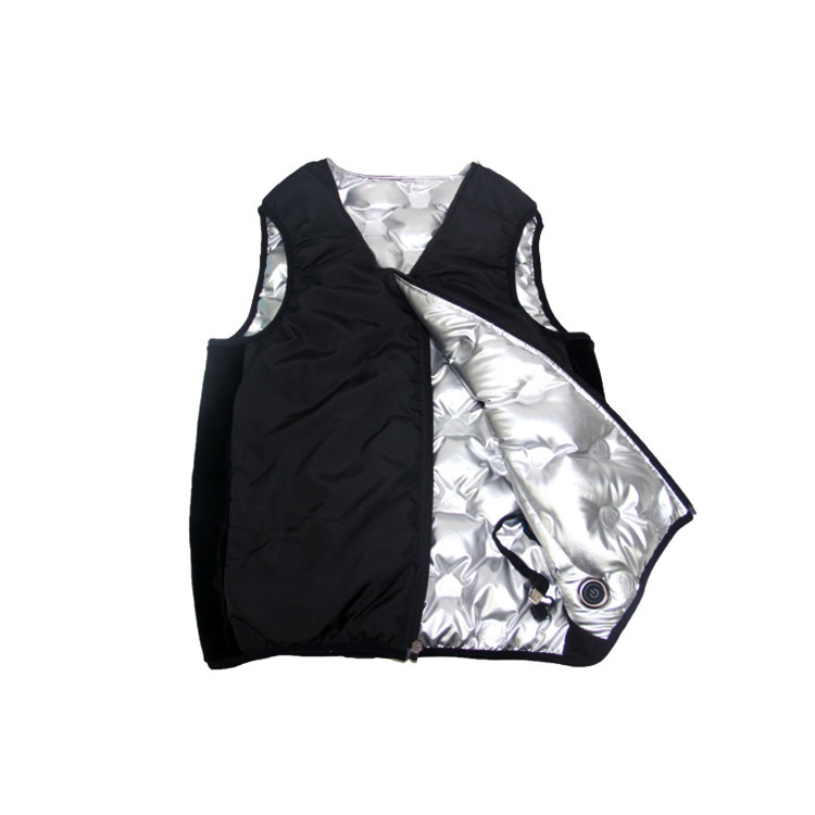Winter Fashion Silver Love Embossed Electric Vest Heated Jacket Rechargeable Graphene