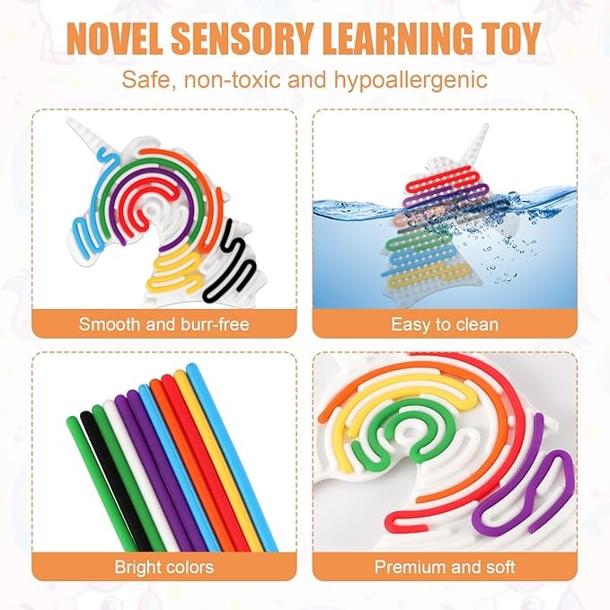 Silicone Sensory Activity Board For Kids Non-toxic 2in1 Double-Sided Design For Autism Sensory Fidget Toy