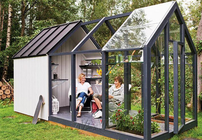 Building Garden Greenhouse Small Deck Greenhouse Kits On A Wood Deck
