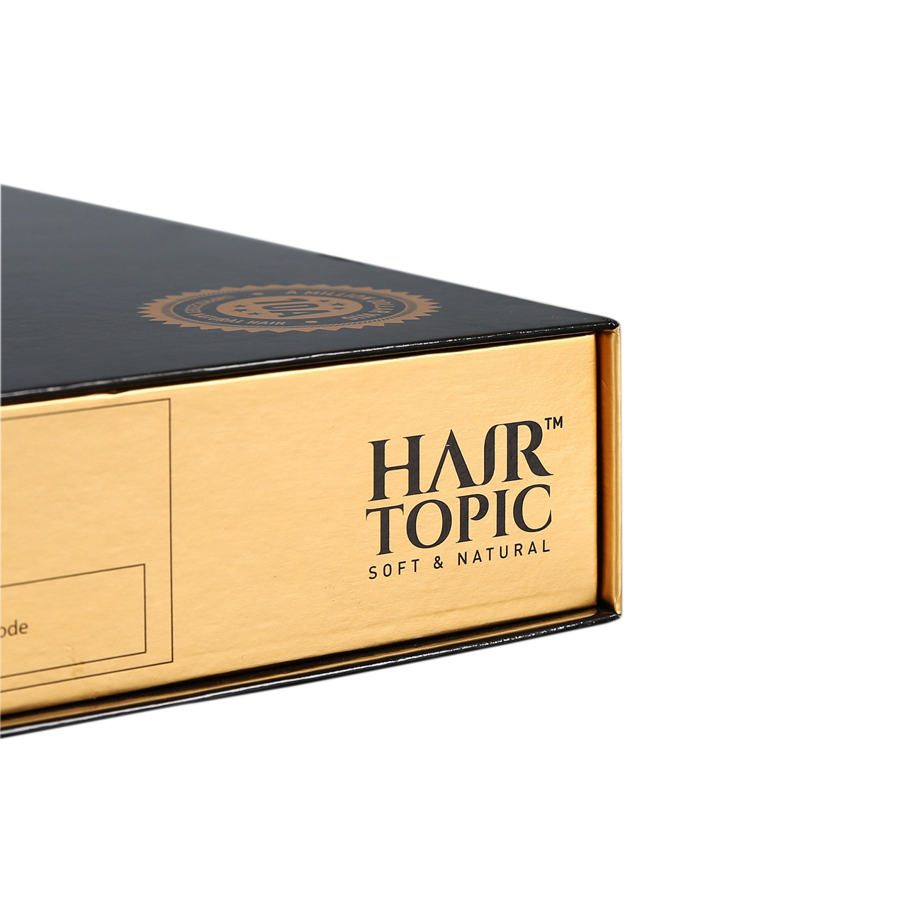 Black Magnetic Gift Box Foldable Flap Wig Gift Box With Lids