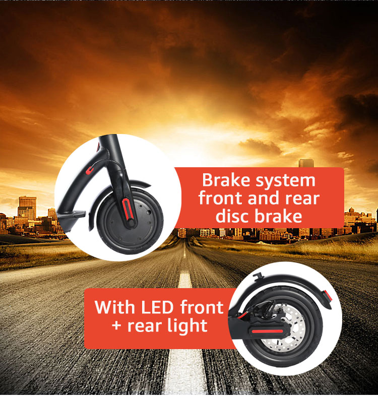 8.5 Inch 250W Mini Powerful Electric Scooter For Teenager Foldable LED Display
