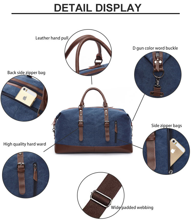 Fashion Oxford Waterproof Sport Travel Shoulder Bag Large Duffel Bag