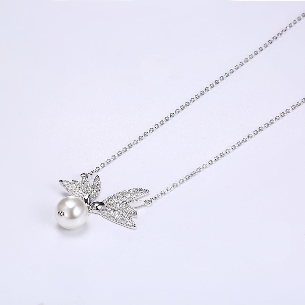 1.48ft 3.93g Sterling Silver Jewelry Sets 14K Gold Plated Bee Pendant Necklace
