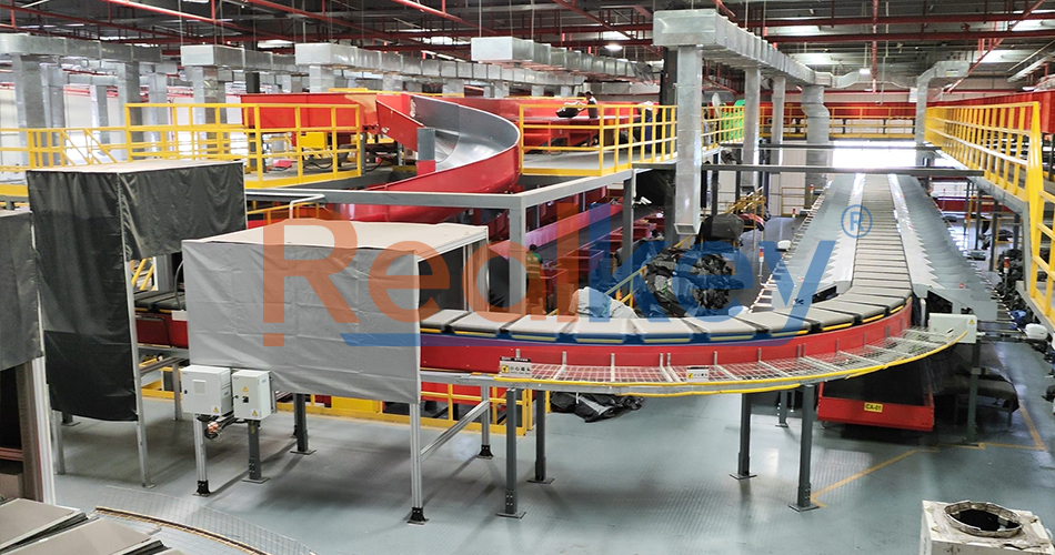 Efficient Product Separation High Speed Cross Belt Sorter Labor Saving