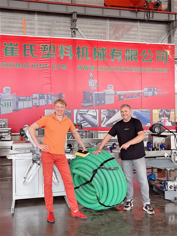 HDPE PP Double Wall Corrugated Pipe Extruder Machine High Speed