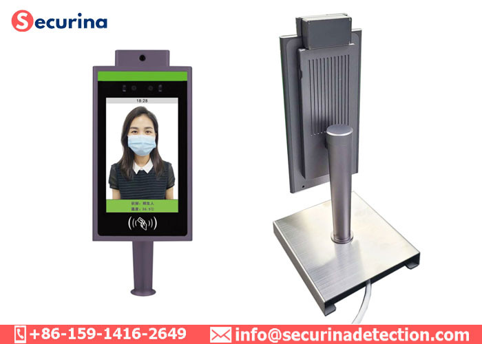 8inch LCD Display Face Recognition Body Temperature Measuring Thermometer For Access Control