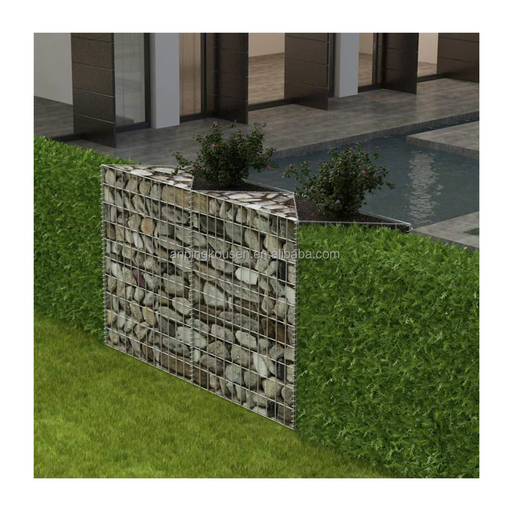 Square Hole Galvanized Gabion Baskets for Stone Cage Wire Mesh Fence at Affordable