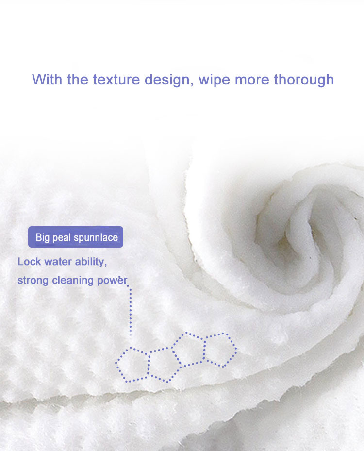 Spunlace Antibacterial Alcohol Wipes , 75% Alcohol Hygiene Wet Wipes