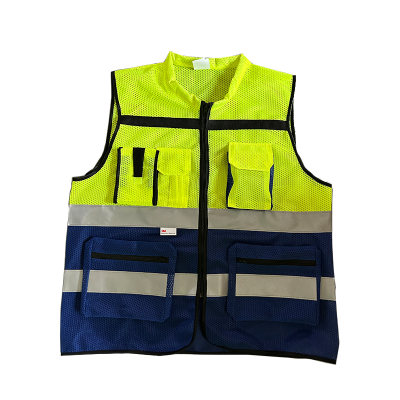Polyester Mesh Hi Vis Vest 110gram 120gram Work Vest With Pockets