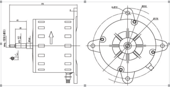 YDK120 Single Phase Asynchronous Motor Air Cooler Fan Motor