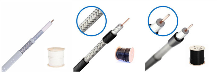 Full Copper F660 RG6 75 Ohm Coaxial Cable Tinned Copper Braid LSZH Jacket