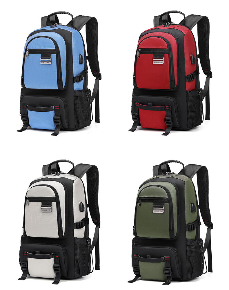 Factory New functional USB outdoor sport wholesale custom travel hiking student backpack bag laptop backpack