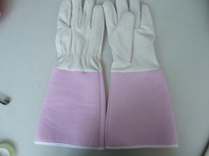 China Long glove,garden glove,leather glove,Pink glove on sale
