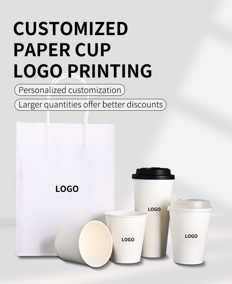 Eco Friendly Disposable Paper Cups With Lids For Coffee Milk Tea