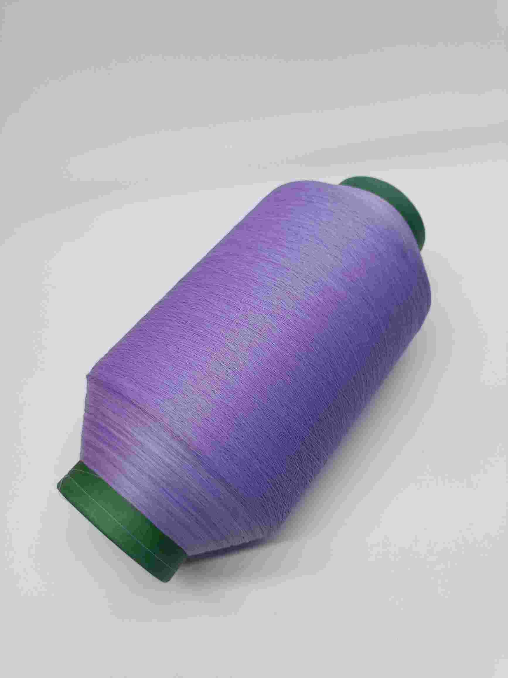 Custom Embroidery Light Reflective Thread Knitting Yarn For T-Shirt Logo Clothing Purple