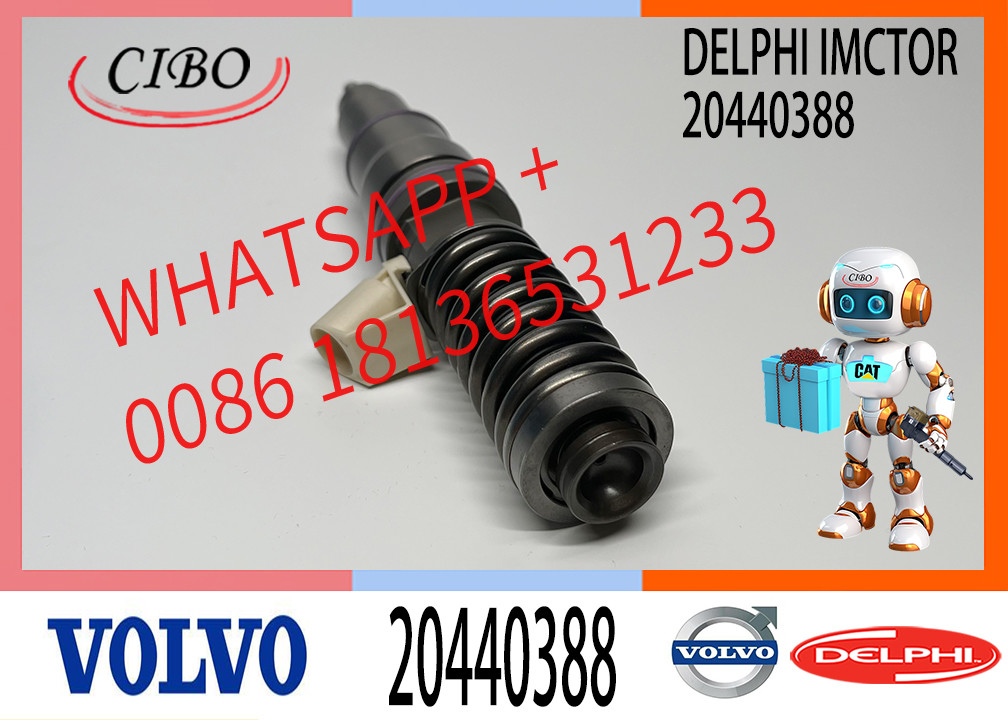 Fuel Injector 20440388 20363749 3803654 For VOL-VO FM/FH/NH12 B12 FM9 D12D Common Rail Injector 20440388 BEBE4C01001